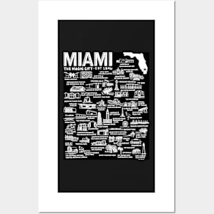 Miami Map Posters and Art